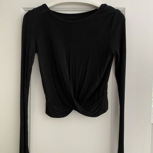 alo long sleeve twistfront top